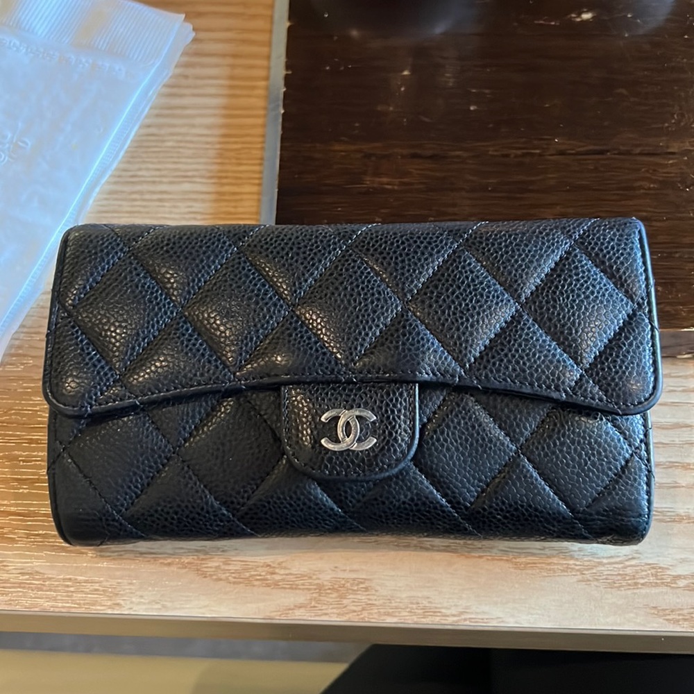 Chanel Classic Quilted Caviar Wallet